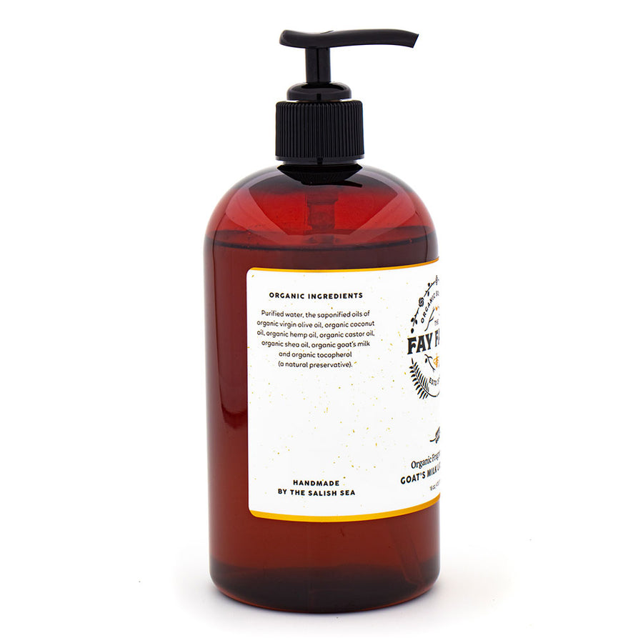 Organic Liquid Goat's Milk Soap, Fragrance Free